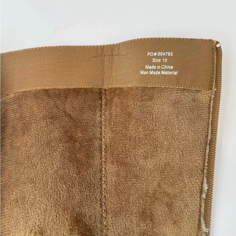 Tan Knee-High Women's distressed Boots